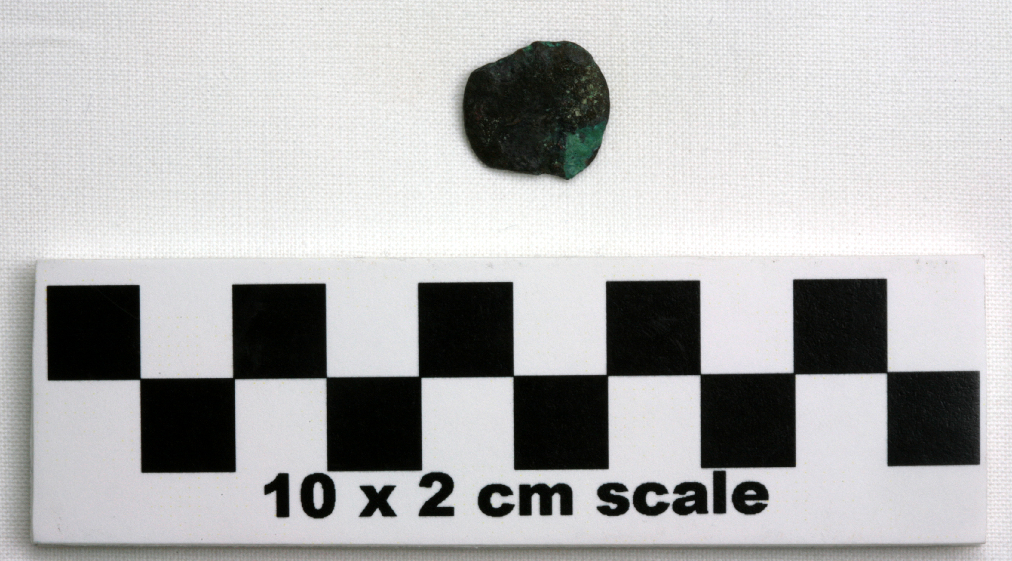 Image of item of type Coin and color black, corrosion-pale green, green