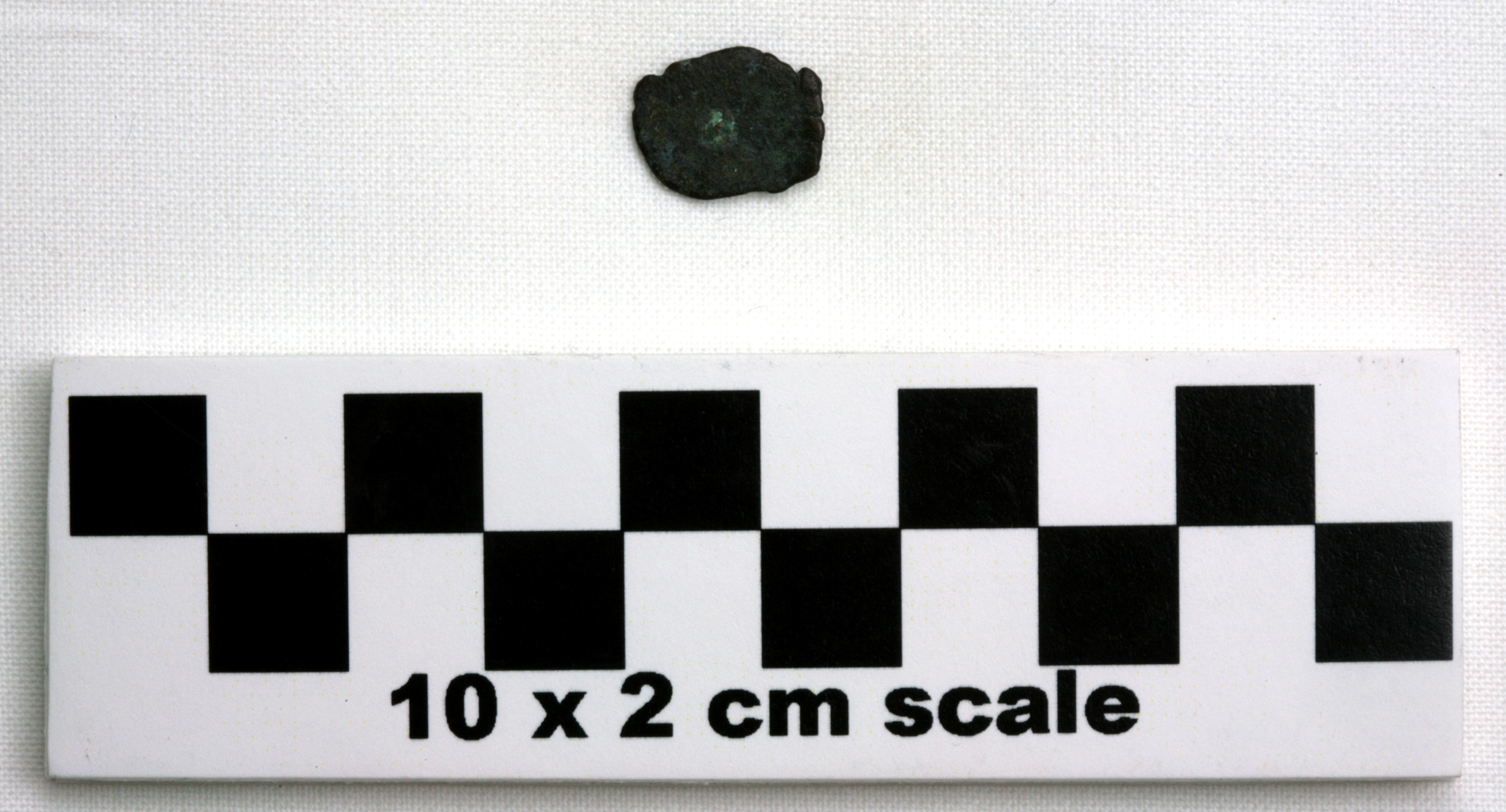 Image of item of type Coin and color black, corrosion-pale green, green
