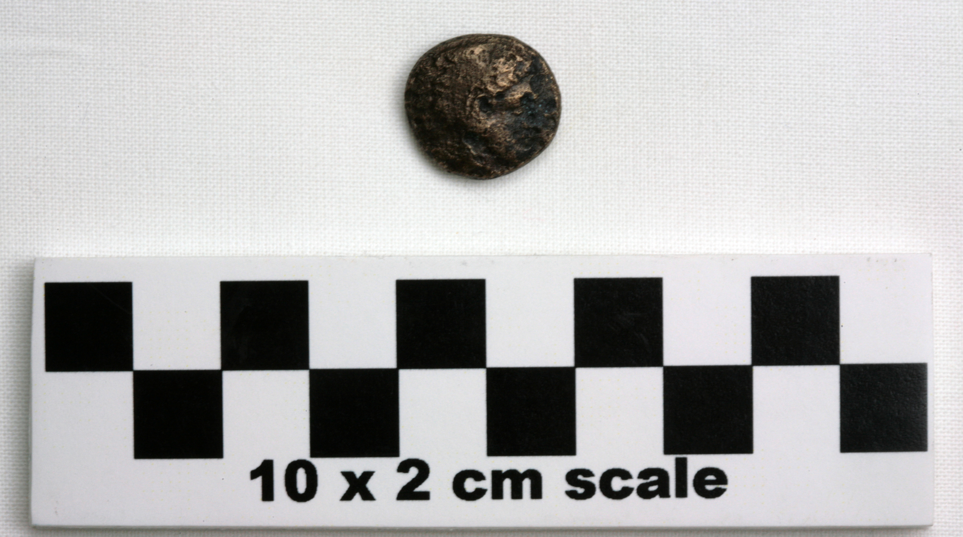 Image of item of type Coin and color bronze, very dark gray, pale green