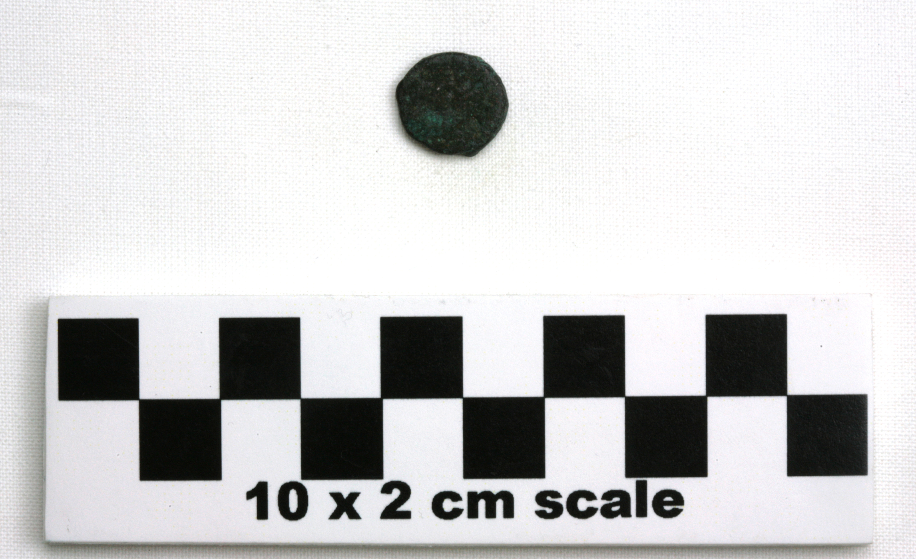 Image of item of type Coin and color black, corrosion-bluish green & pale green