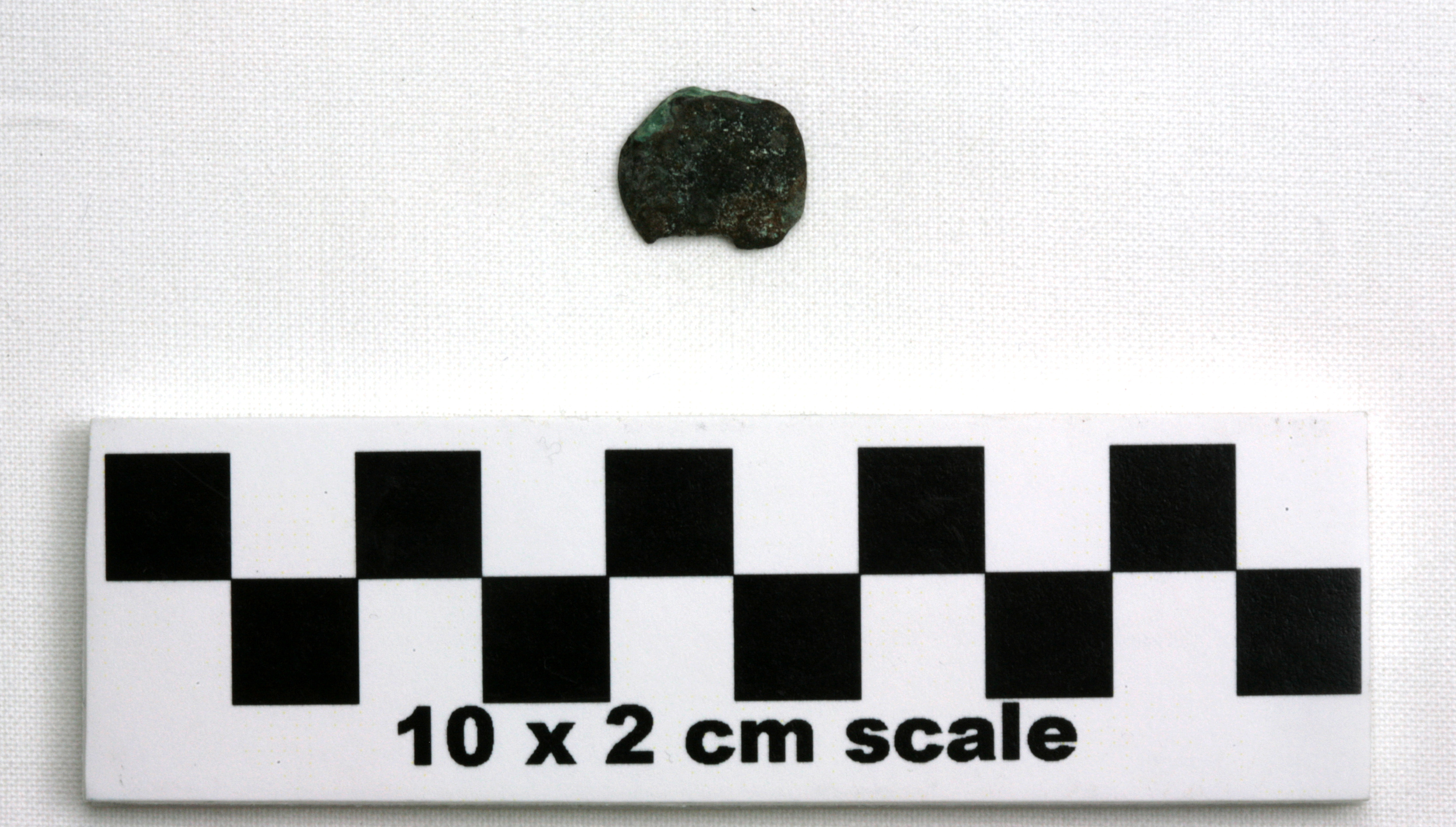 Image of item of type Coin and color black, corrosion-grayish green, red