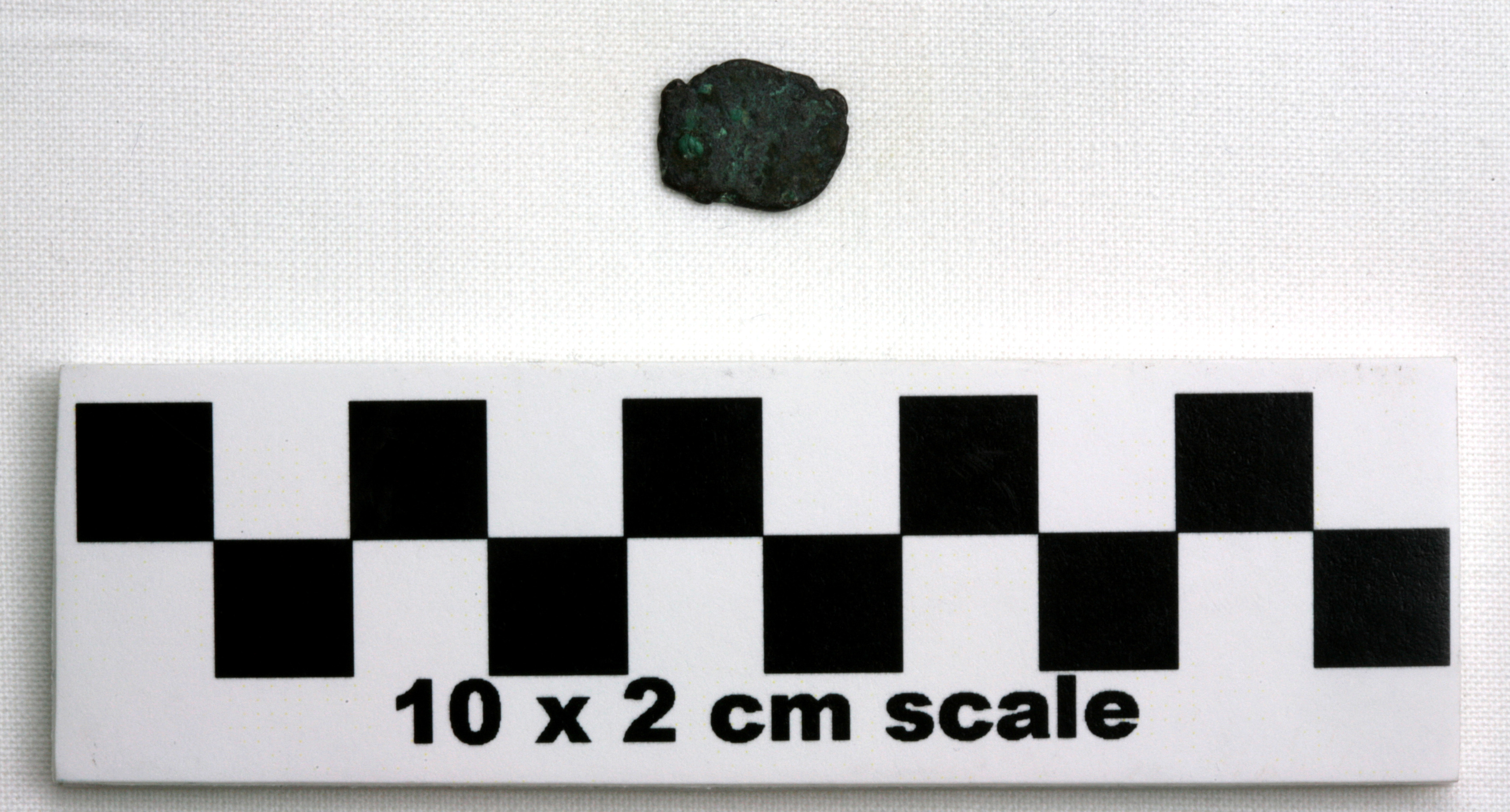 Image of item of type Coin and color black, corrosion-pale green, green