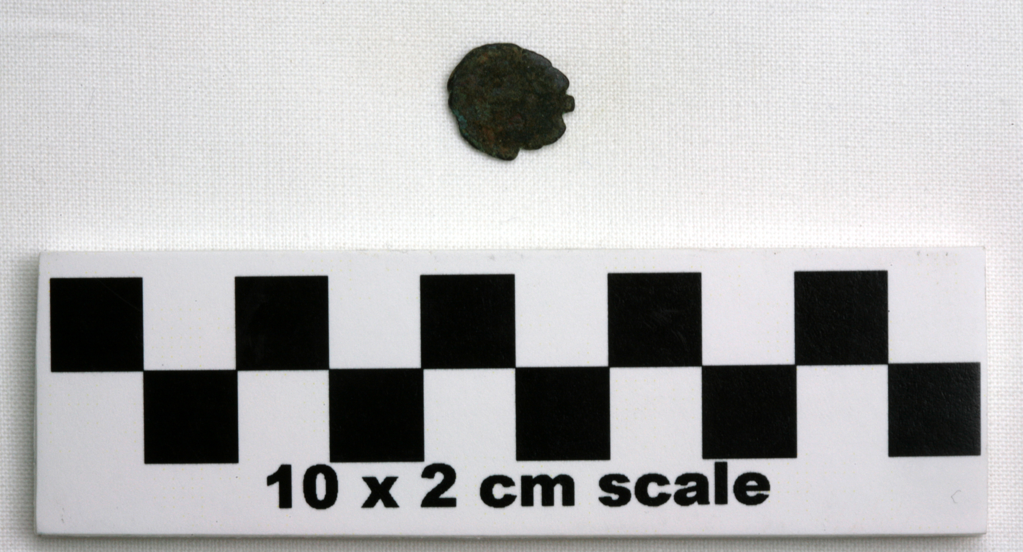 Image of item of type Coin and color black, corrosion-dark yellowish brown, pale green, bluish green