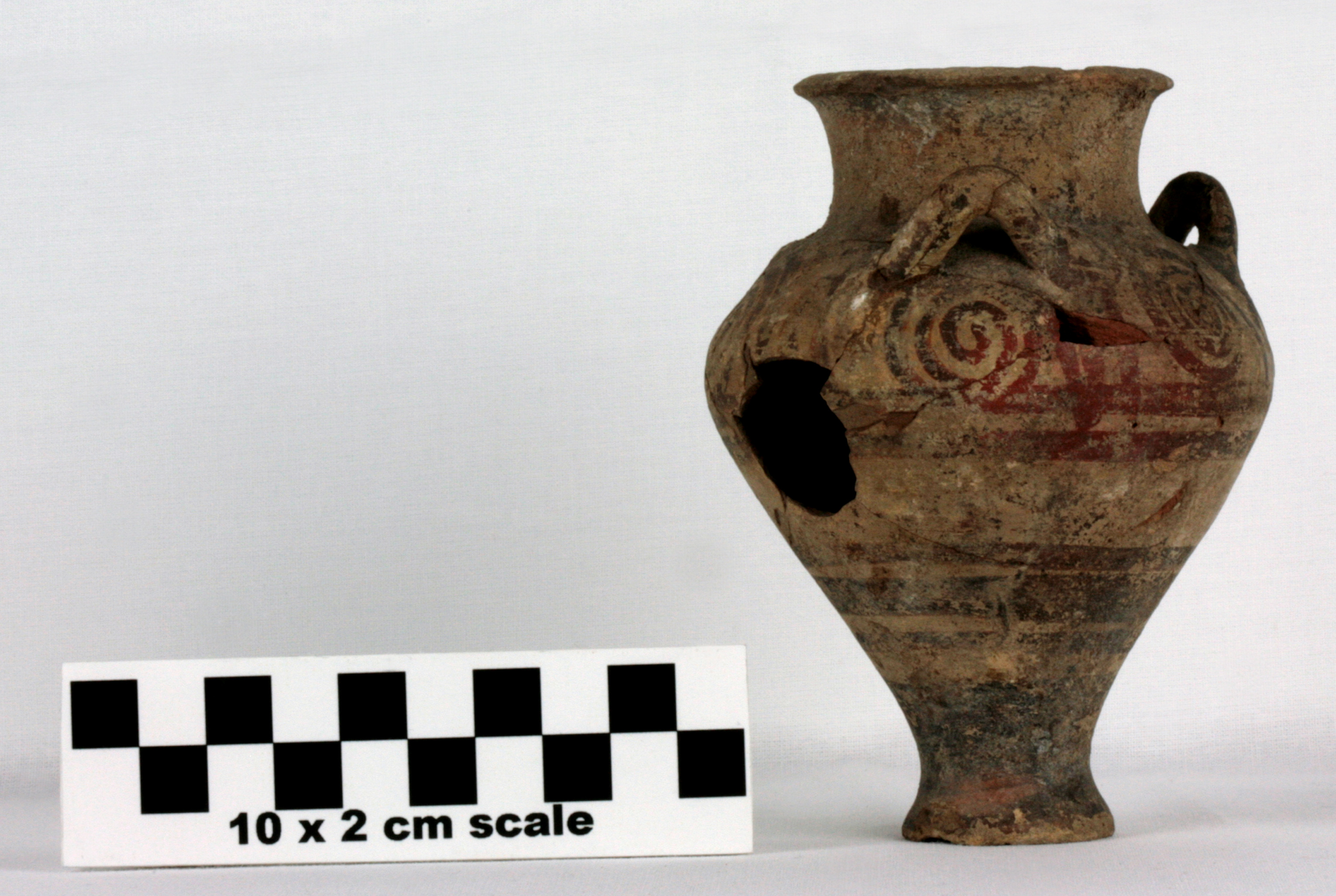 Image of item of type Pottery and color Red (poss fired gray in places)