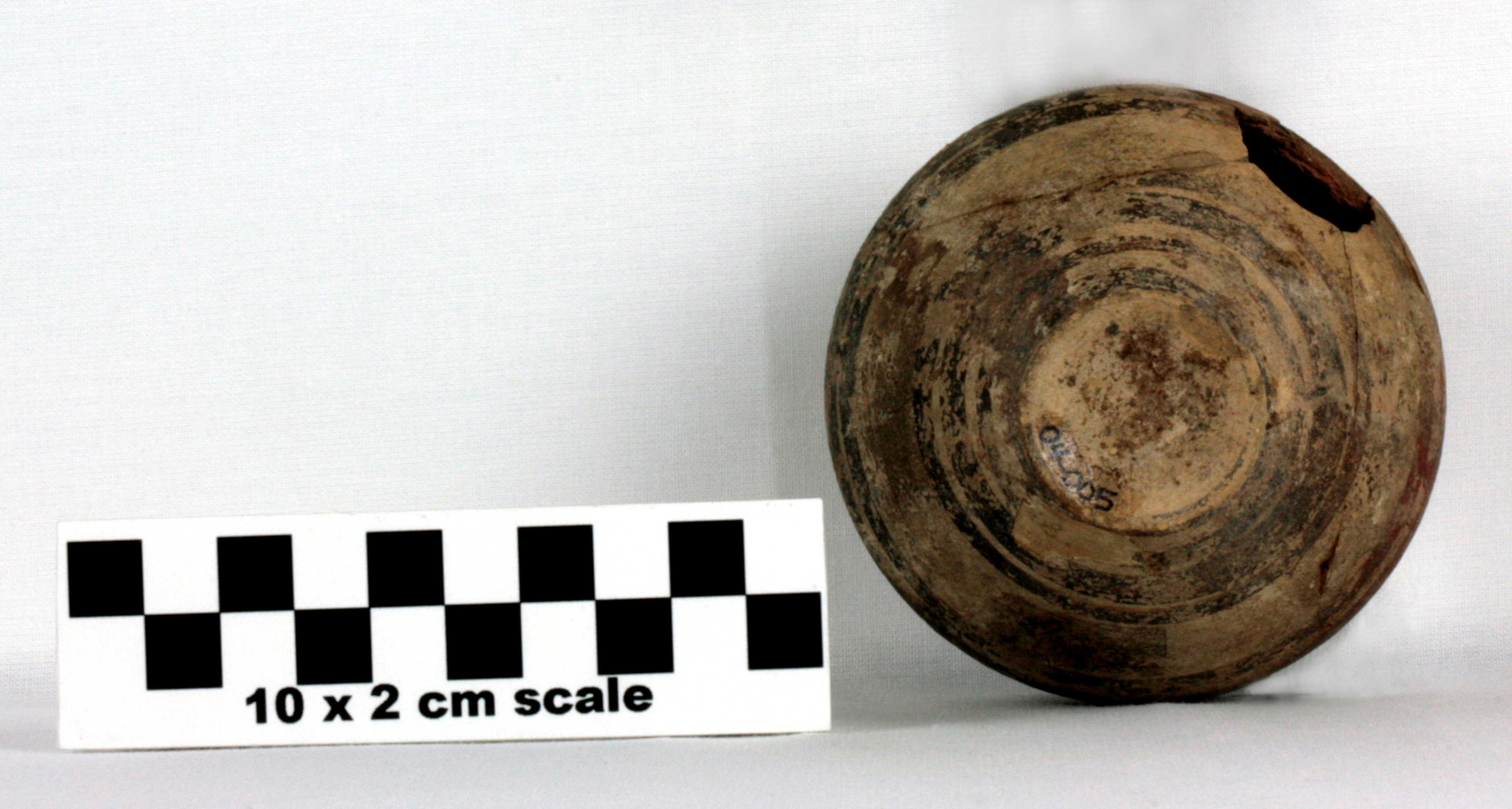 Image of item of type Pottery and color Red (poss fired gray in places)