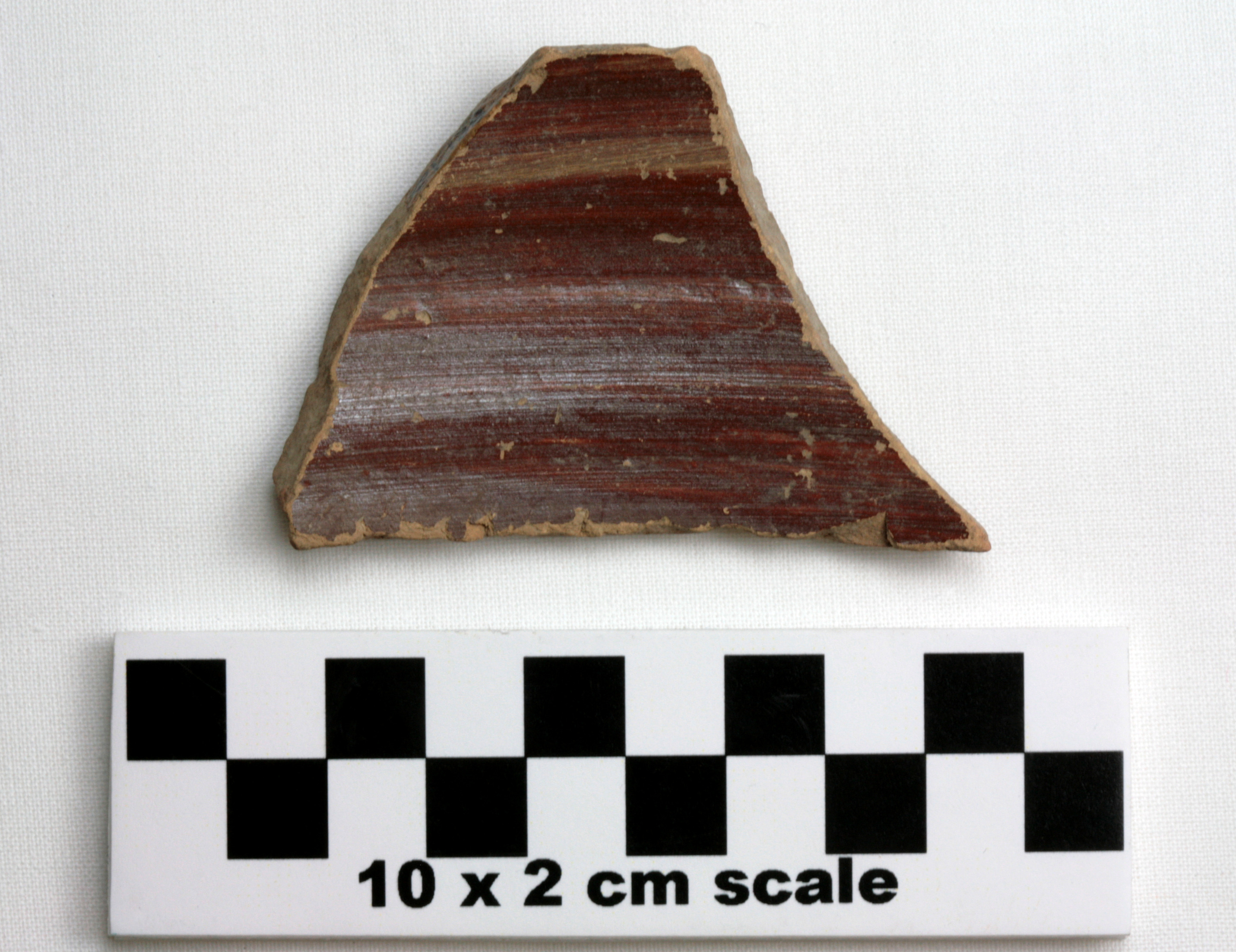 Image of item of type Pottery and color light, brownish gray