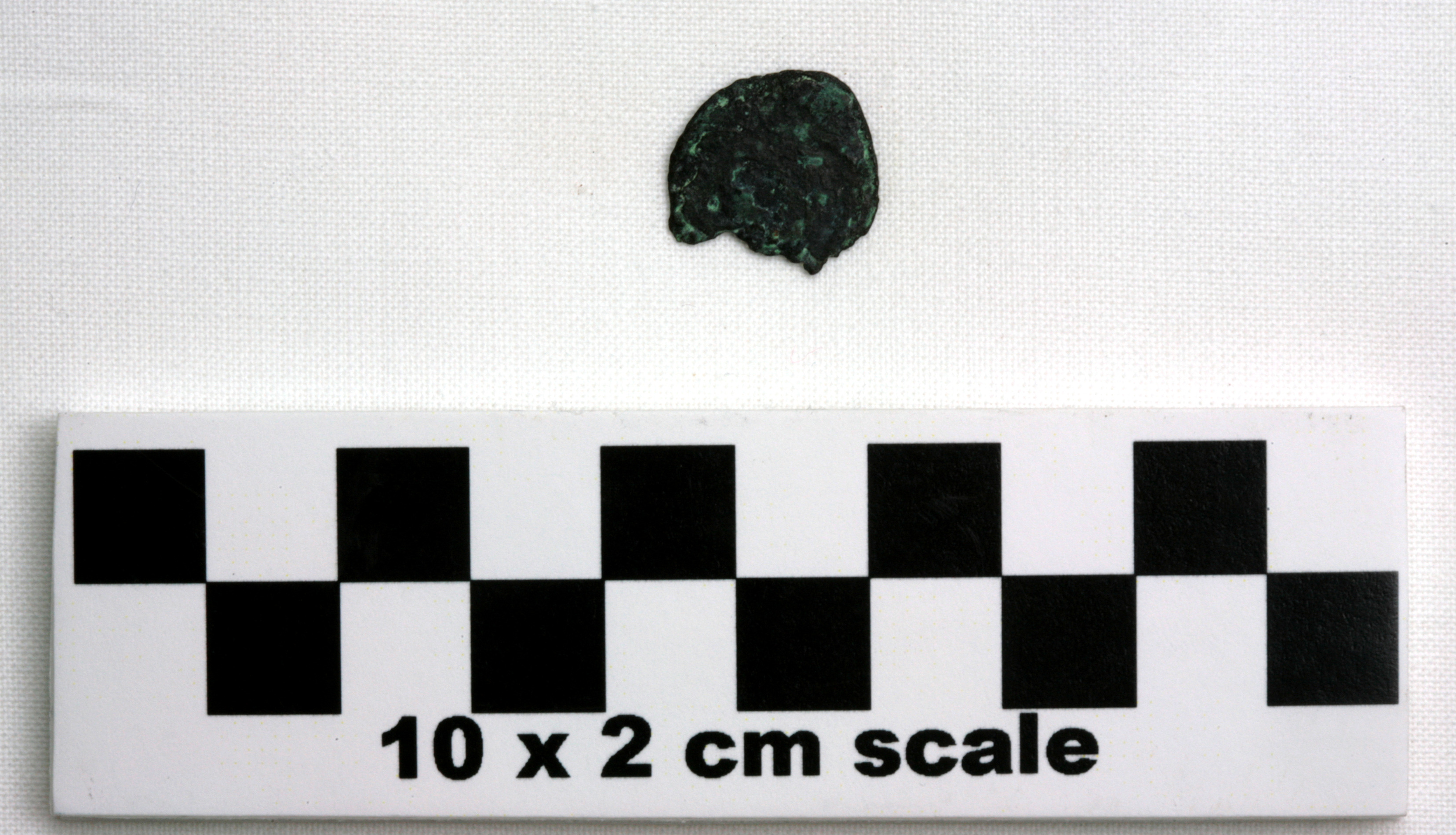 Image of item of type Coin and color dark reddish brown, corrosion-grayish green